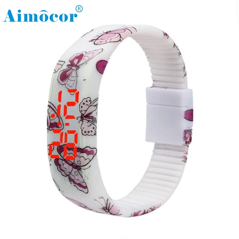 2017 Newly Designed HOT  Ultra Thin Men Girl Sports Silicone Digital LED Bracelet Wrist Watch L309