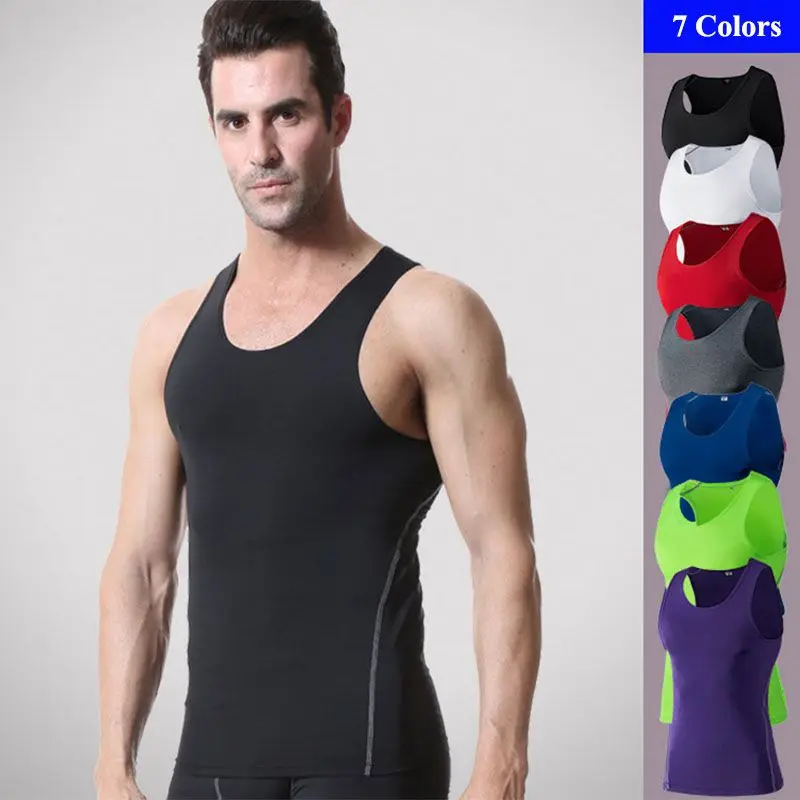 Men Compression Tank Tops Stringer Bodybuilding Fitness Men's GYM Tank