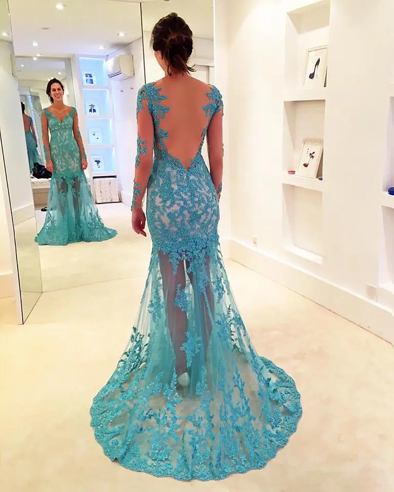 turquoise evening dress