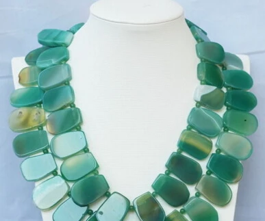 

FREE SHIPPING>>>@@ AS4554 2strds Natural Agate Fancy Necklace