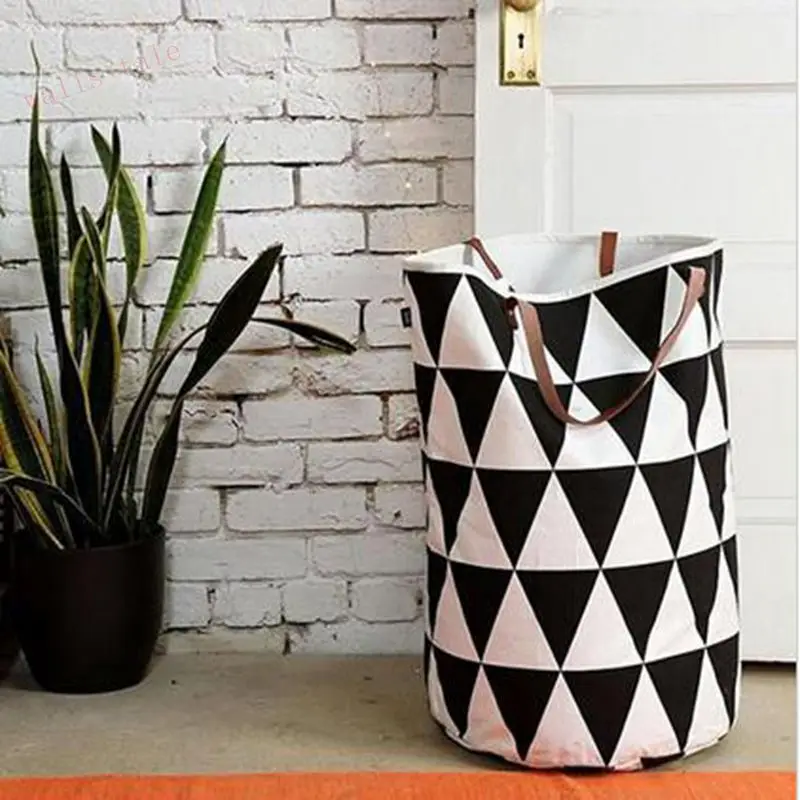 

Ins HOT SALE models of children room mesh Home Furnishing handle toys can stand BAG canvas STORAGE BAG