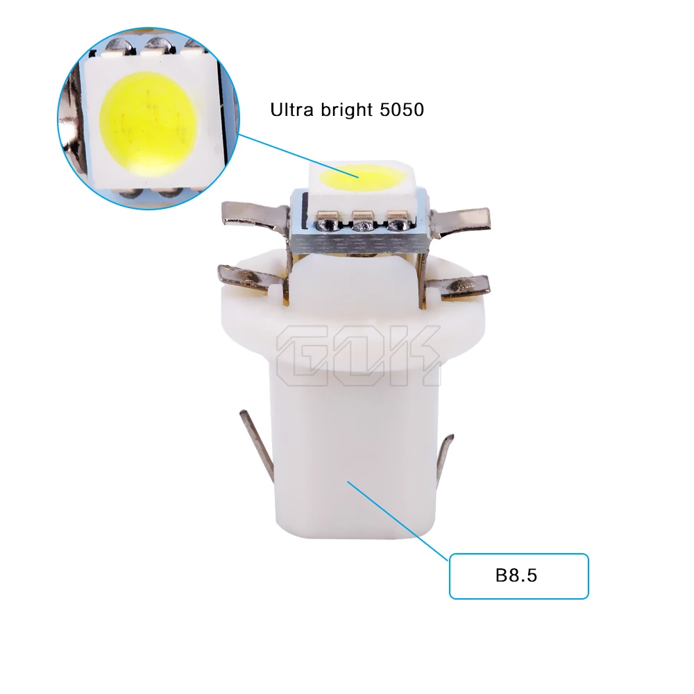 Светодиодная лампа B8.5D smd 5050 1SMD 10 шт. измеритель скорости приборной панели боковая