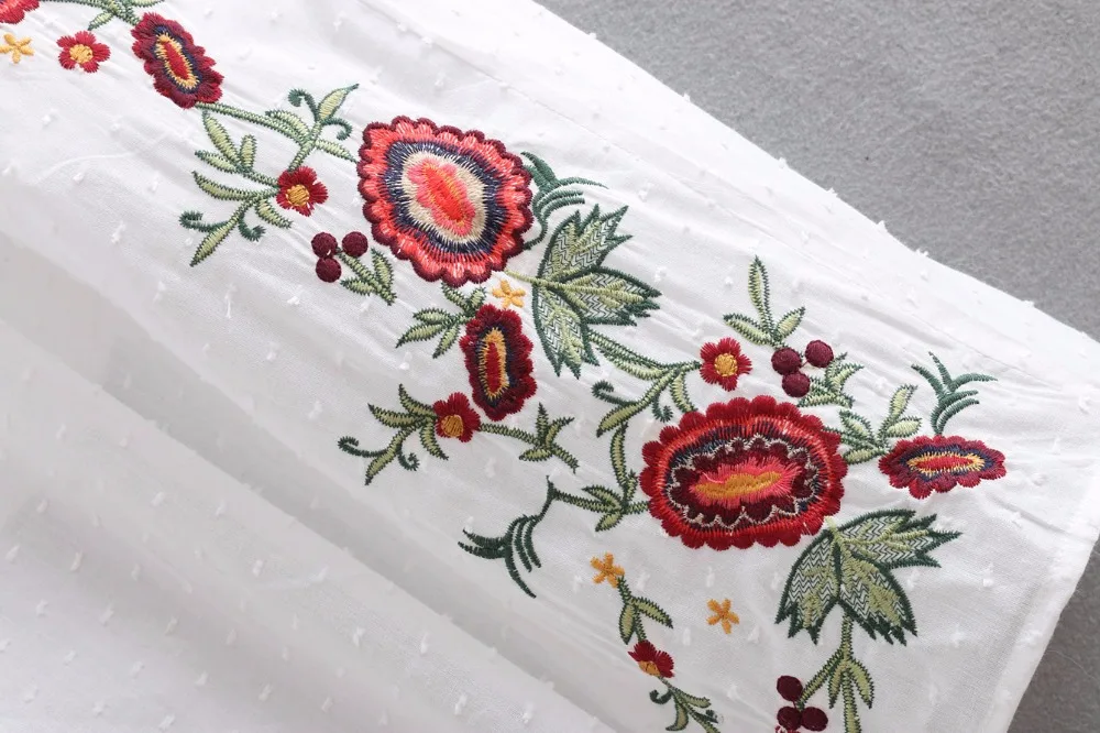 YVYVLOLO белый без рукавов boho длинное платье 2018 Винтаж Цветочный Вышивка