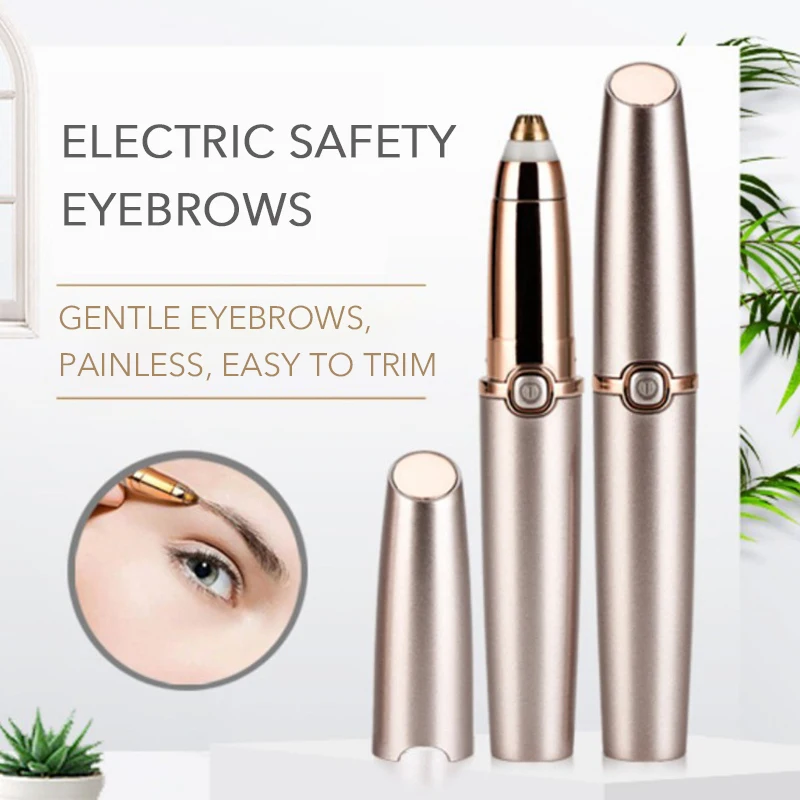 

Lipstick Mini Epilator Thread Eyebrows Trimmer ABS Material Painless Machine Epilation Battery Electric Epilator