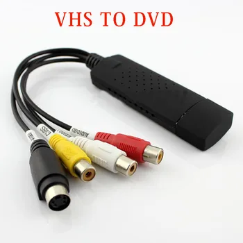 

250pcs VHS to DVD Converter adapter USB 2.0 to 3 RCA Video TV DVD VHS Capture Win 8 7 XP Retail package