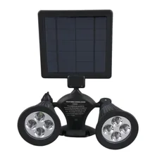 ICOCO новое поступление двойные осветительные головки мобильный 360 градусов Поворот светодиодный споты на солнечной энергии наружная безопасность