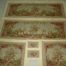 Французский Aubusson ручной wovesofa и чехол для стула комплект 1:4 с руками