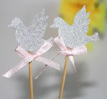 Girls Boys Christening 1st communion confirmation Decorations Baptism Dove pigeon Cupcake Toppers 24 CT