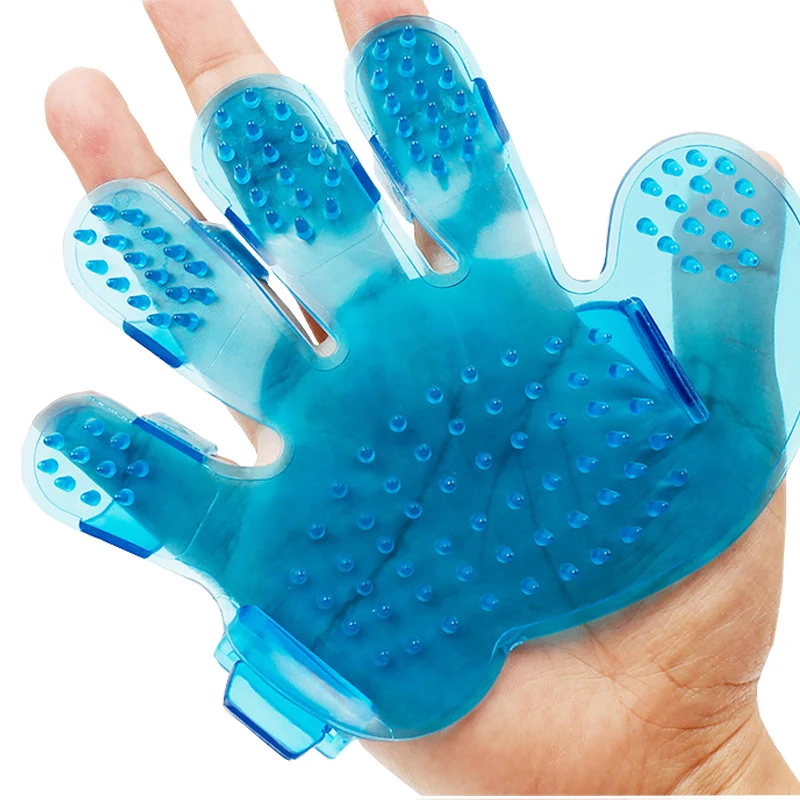 2 Color Pet Dog Cat Bath Brush Glove Hand Shaped Grooming Massage Brush Comb Pet Hair Shower Bath Cleaning