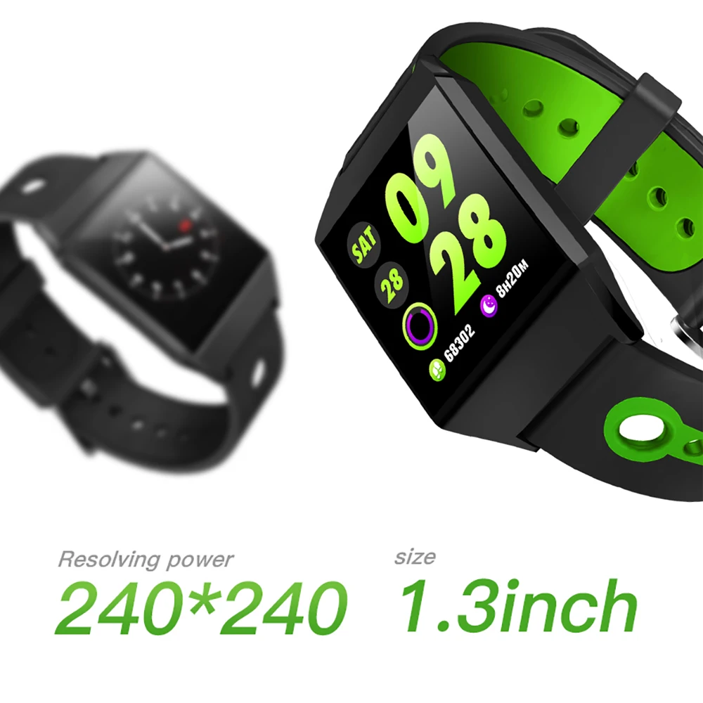 

men clock GPS Smart TOP Watch color screen Waterproof Heart rate health pedometer tracking sports smart Watch for Android IOS