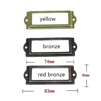 

Furniture Metal Handle Drawer Cabinet Knob and Handle Kitchen Cupboard Label Cards Tag Card,83*30mm,2pcs