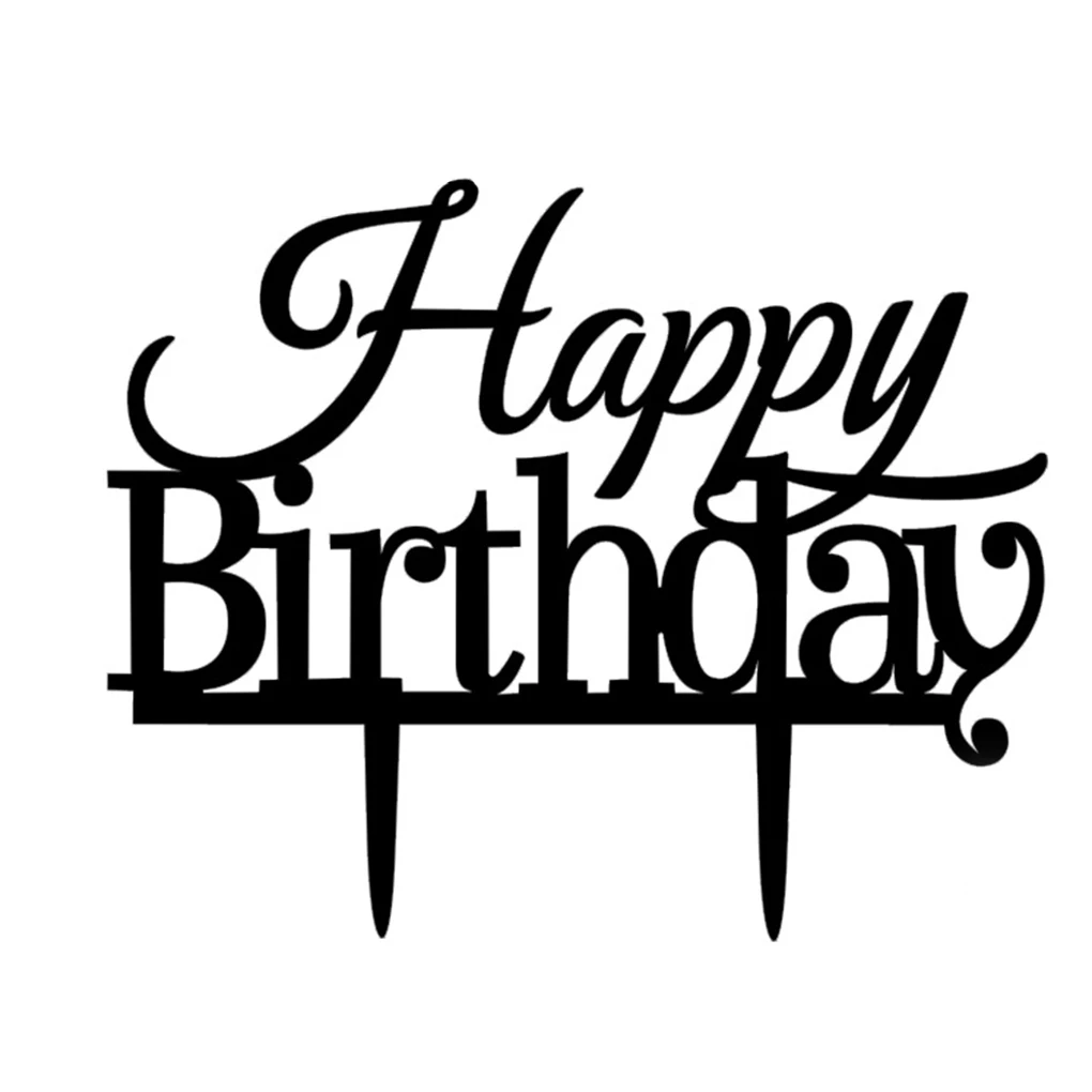 

Happy Birthday Party Cake Topper Acrylic Cupcake Stand for Birthday Party Cake Decor