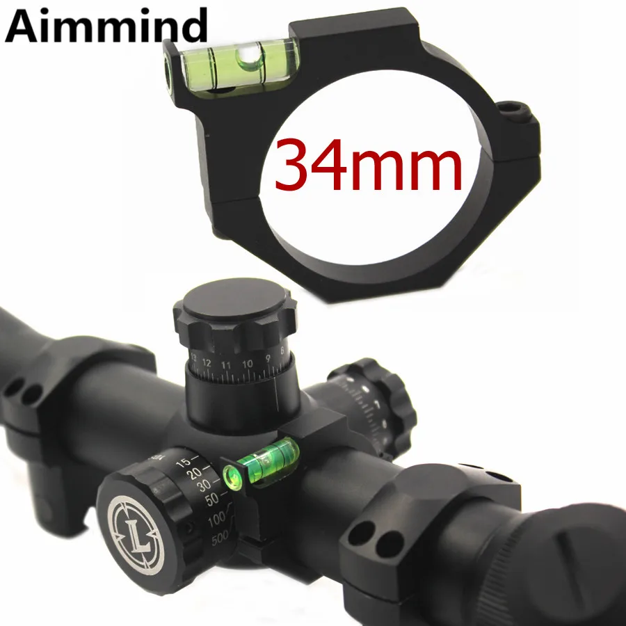 Spirit пузырьковый уровень для 34 мм Rail Riflescope Scope кольцевой держатель