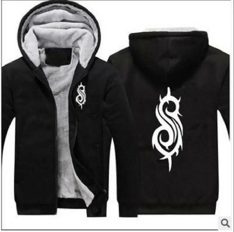 Slipknot зимняя теплая куртка с капюшоном унисекс флисовые толстовки пальто на молнии американский размер