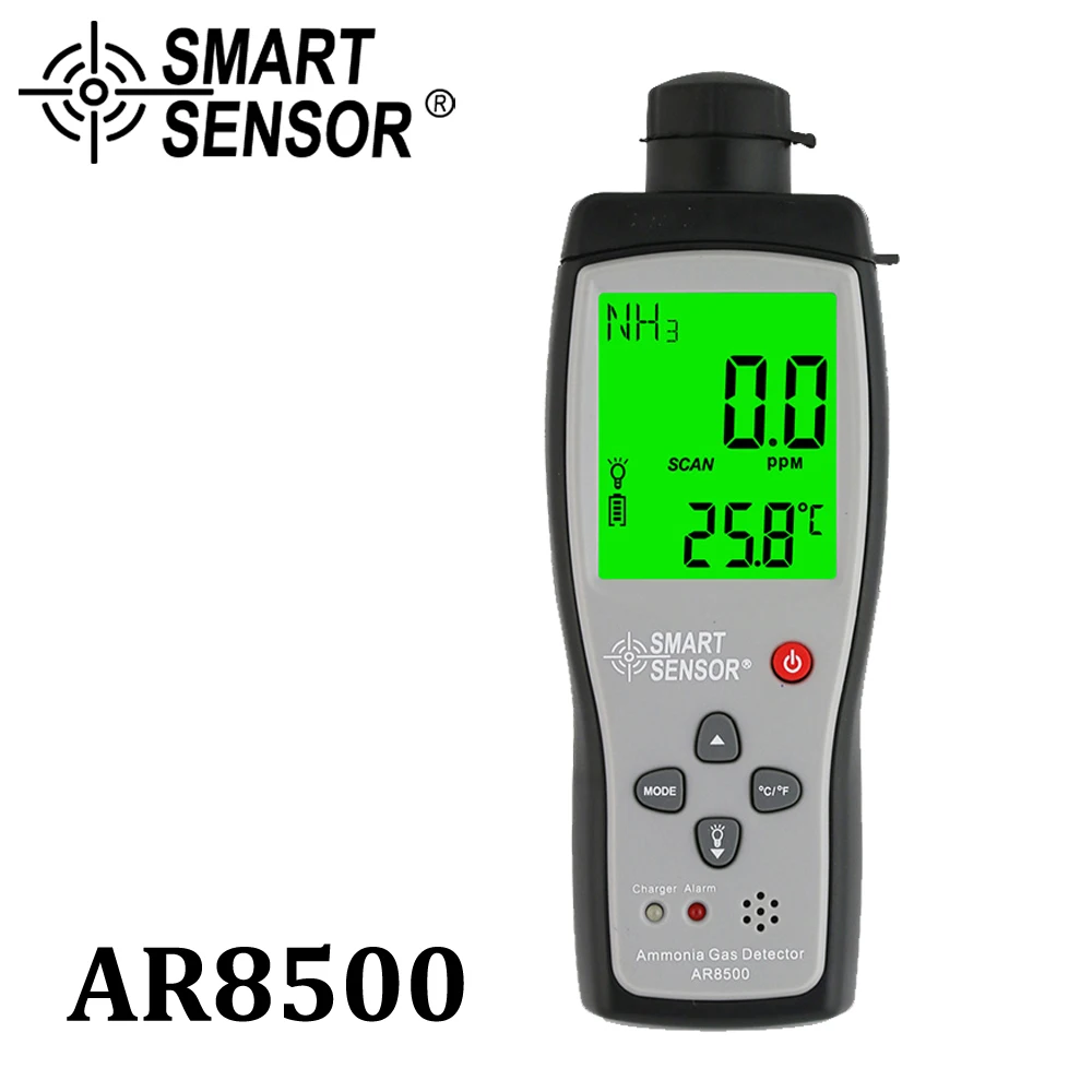 

Smart sensor Handheld Ammonia Gas NH3 Detector Meter Tester Monitor Range 0-100PPM Sound Light Alarm Gas Analyzers AR8500