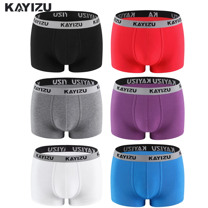 מוצר KAYIZU 6pcs/lot Mens Underwear Cotton Boxers Underpants Breathable Boxer Shorts Men