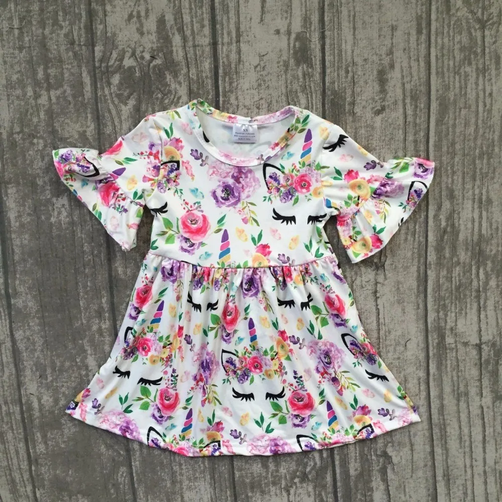 font b baby b font girls summer dress clothing girls unicorn dress children soft minl