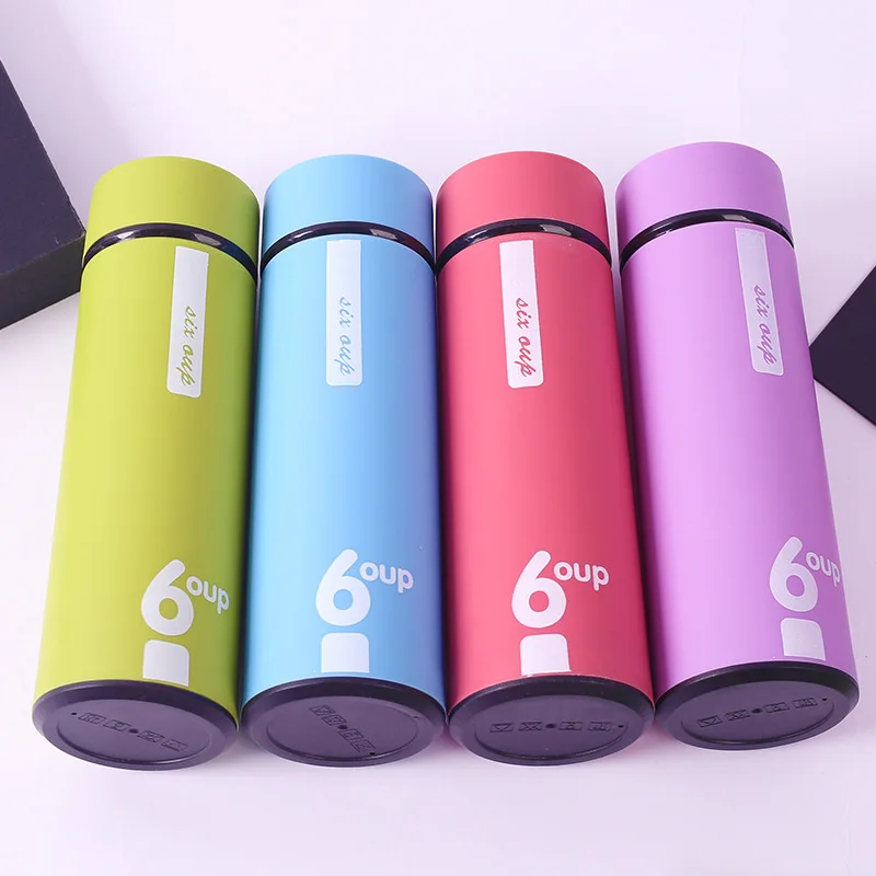 

500ml Glass Water Bottle Double-layer Vacuum Anti-scalding Glass Water Bottle Tea Bottle Leak-proof Insulated Cute Water Bottle