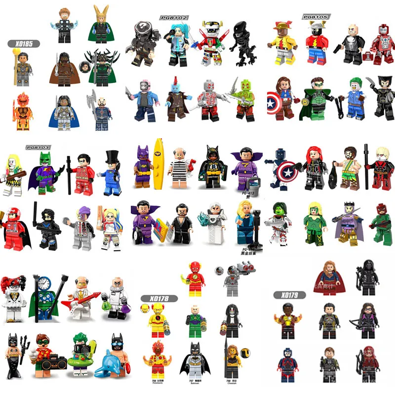 

8pcs/Lot Marvel Avengers Infinity War Figures Compatible Legoe Super Hero Justice League Batman Blocks Bricks toys gifts for kid