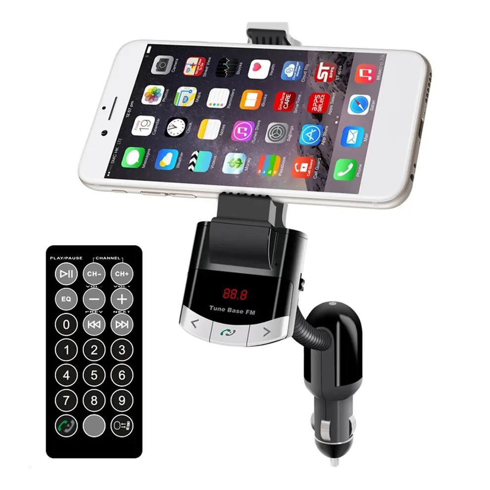

2pcs Bluetooth Handsfree FM Transmitter Car Kit Charger MP3 Player Smart Phone Holder Mobile Phone Stand