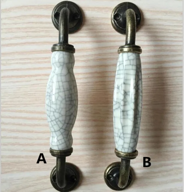 128mm Rusic Retro DIY furniture handles crack ceramic kitchen ... 128mm Rusic Retro DIY furniture handles crack ceramic kitchen ...