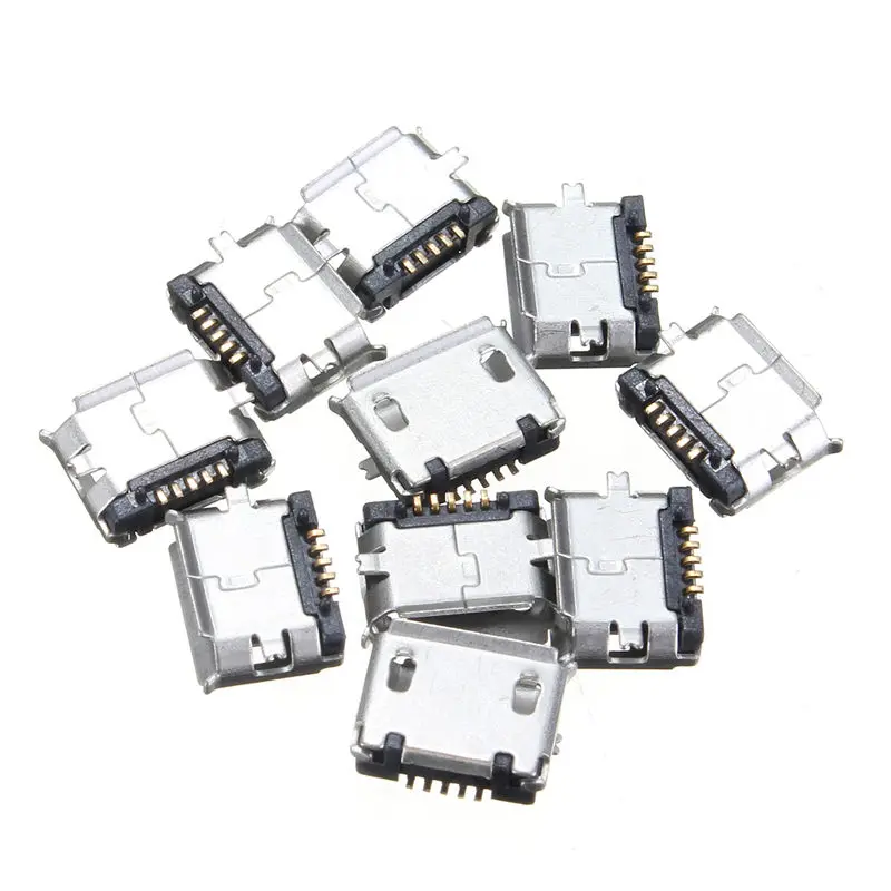 

10Pcs Mini Micro USB 5pin B Type Female Jack Socket Connector Plug Adapter for Phone MP3 MP4