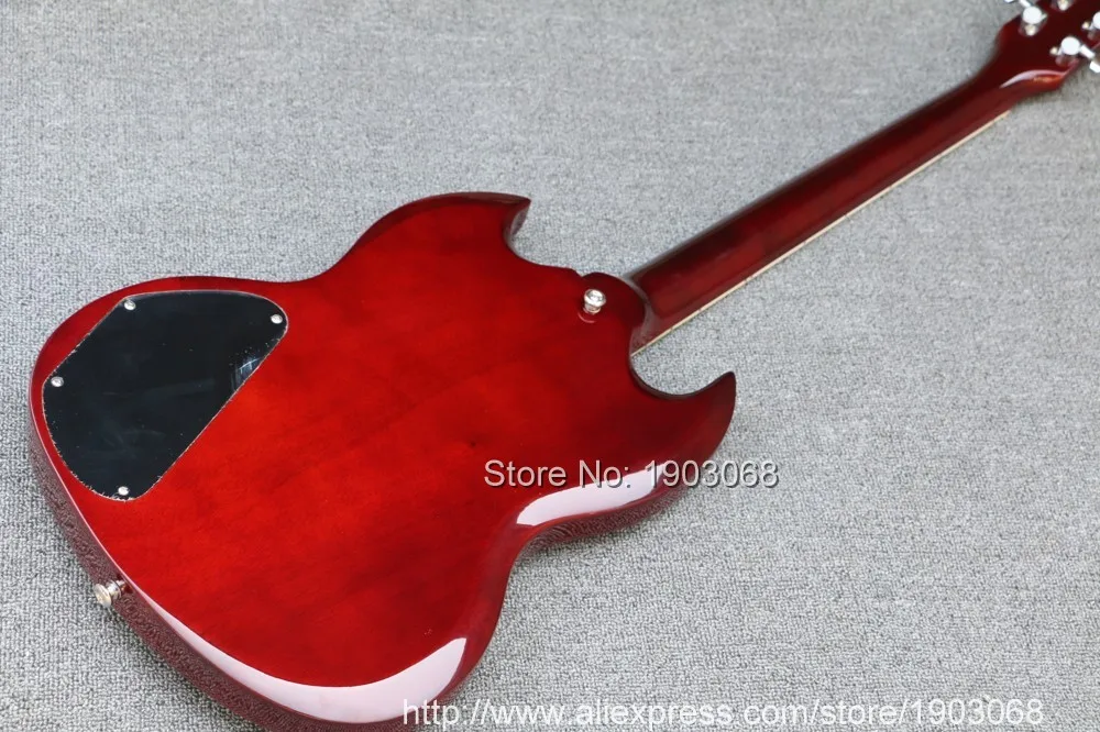 New arrival SG Angus Young Guitar AC/DC Inlaids Cherry Red Dark rosewood Fretboard China Guitars Musical Instrument - Image 6