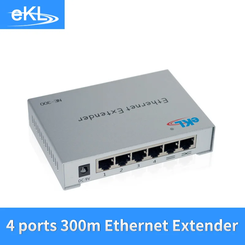 EKL 4 Ports 300m RJ45 Extender 1 input 4 output for Cat 5/Cat