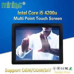 Minisys 15 дюймов Smart емкостный сенсорный экран компьютер Intel I5 4200u двухъядерный безвентиляторный все в одном планшеты PC Встроенный SIM Слот