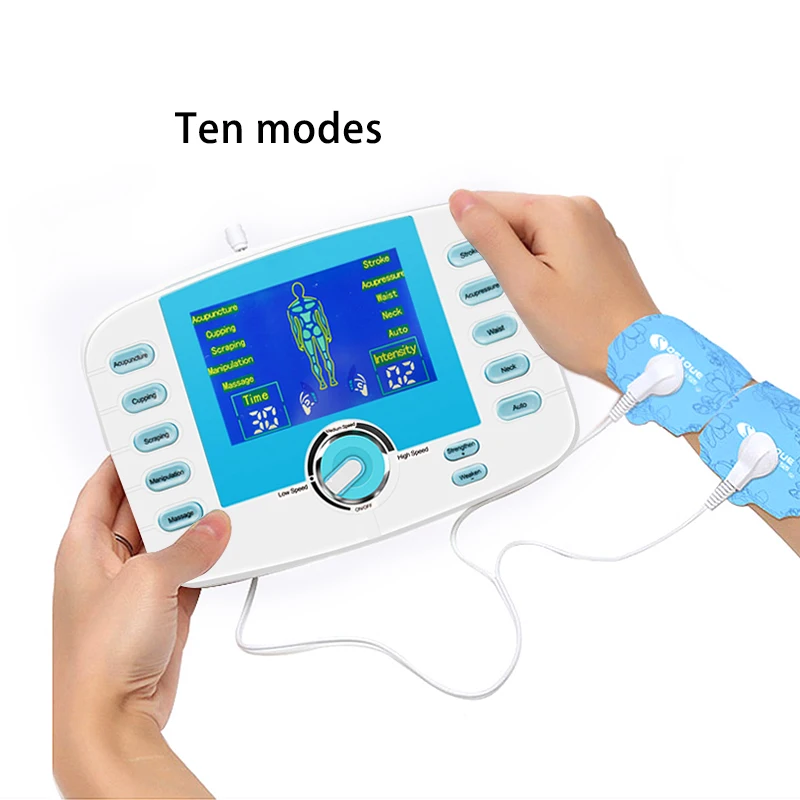 Voice Dual-Output Electric Stimulator 10 Modes TENS Therapy Massager Full Body Relax Muscle Tens Acupuncture Slimming Machine Voice Dual-Output Electric Stimulator 10 Modes TENS Therapy Massager Full Body Relax Muscle Tens Acupuncture Slimming Machine