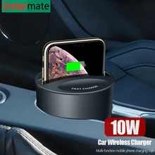 10W Wireless Car Fast Charger Cup For iPhone X XS XR Samsung Galaxy S9 S10 Plus for Huawei Mate 20 Pro With USB Type-C Output