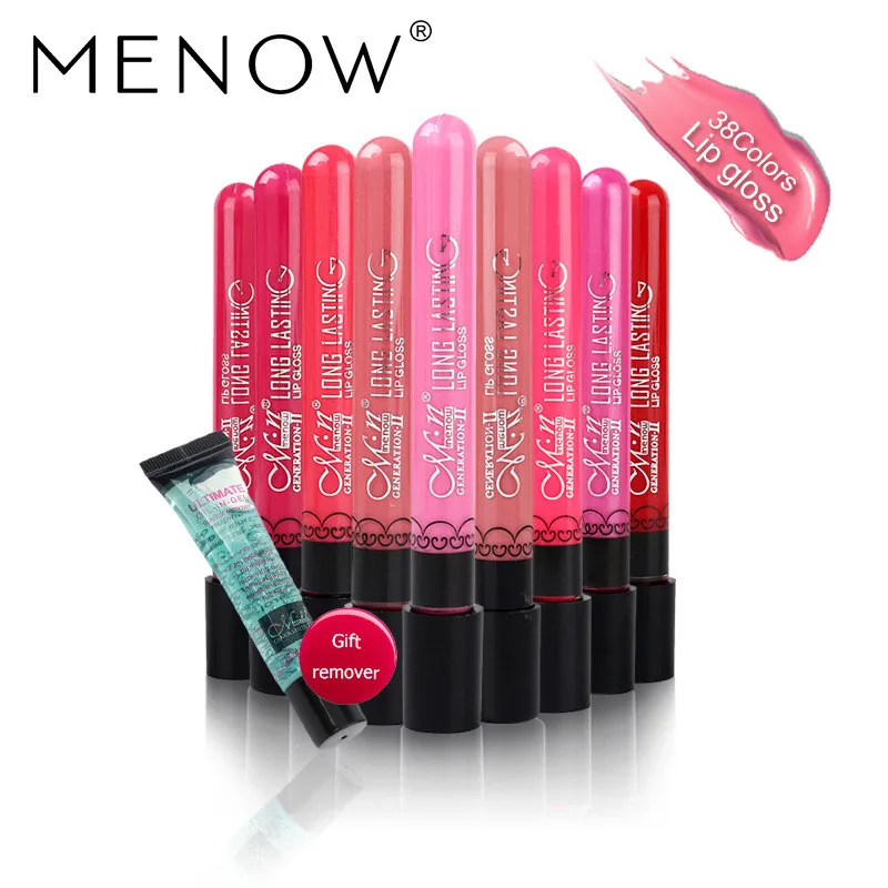 

Menow MakeUp Set 38 Pcs Lipgloss + 1Pcs Remover Long Lasting Sexy lip batom Liquid Lipstick Cosmetic make up kit