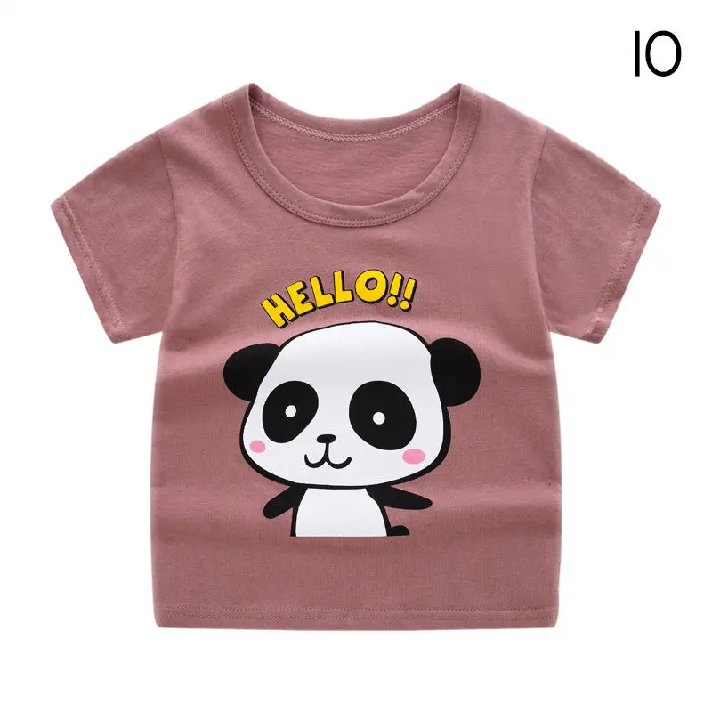 Summer Kids Boys T Shirt Crown Print Short Sleeve Baby Girls T-shirts Cotton Children T-shirt O-neck Tee Top Boy Clothes DX-BS10 children's t shirt sizes by age	 Tops & Tees