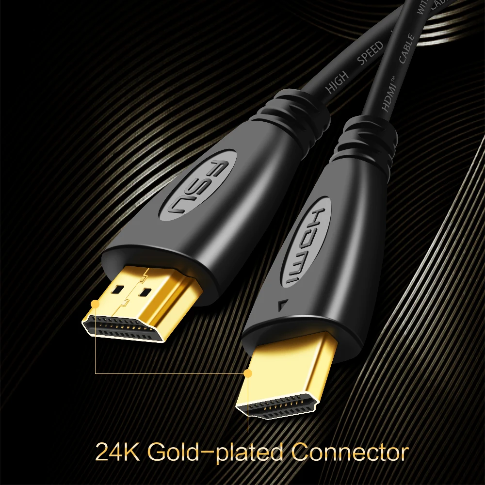 БСС HDMI кабель видео Позолоченные кабели 1,4 1080 P 3D кабель для HDTV splitter switcher 0,5 м 1 м 1,5 м 2 м 3 м 5 м 10 м 12 м 15 м 20 м