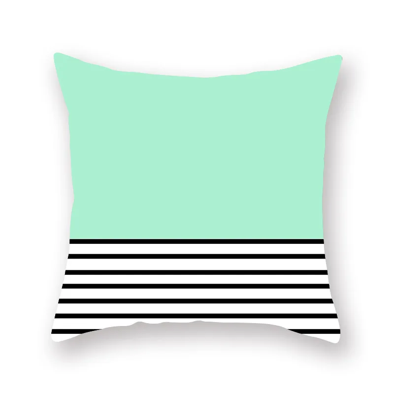 45*45 см геометрический чехол на диванную подушку мятно-зеленый персиковый; кожа, вельвет Чехол на подушку чехол на автомобильное сиденье стула для дома декоративный