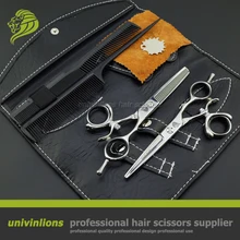 " профессиональные японские ножницы для волос японские Парикмахерские ножницы парикмахерские вращающиеся ножницы для большого пальца поворотные ножницы с ручкой для большого пальца Поворотный Комплект