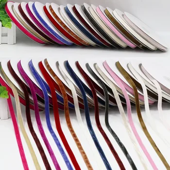 

5yards ( 4.5meters ) 6mm 9mm 12mm 15mm 19mm 25mm 38mm Velvet Ribbon for Headband Clips Bow Decoration Pick Colors