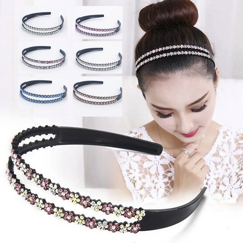 

Women's Cute Girls Hairband Headband Flower Rhinestone Hair Bands Hoop Accessories Elegant Wedding Bridal Hair Accessories