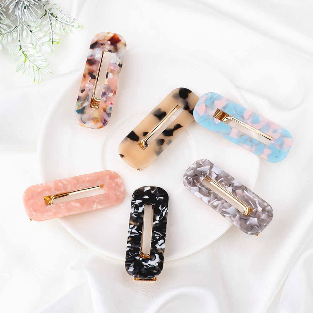 

1Pair Japan Style Women Acetic Acid Hair Clips Hairpins Leopard Print Waterdrop Barrettes Girls Hairgrips Hair Accessories