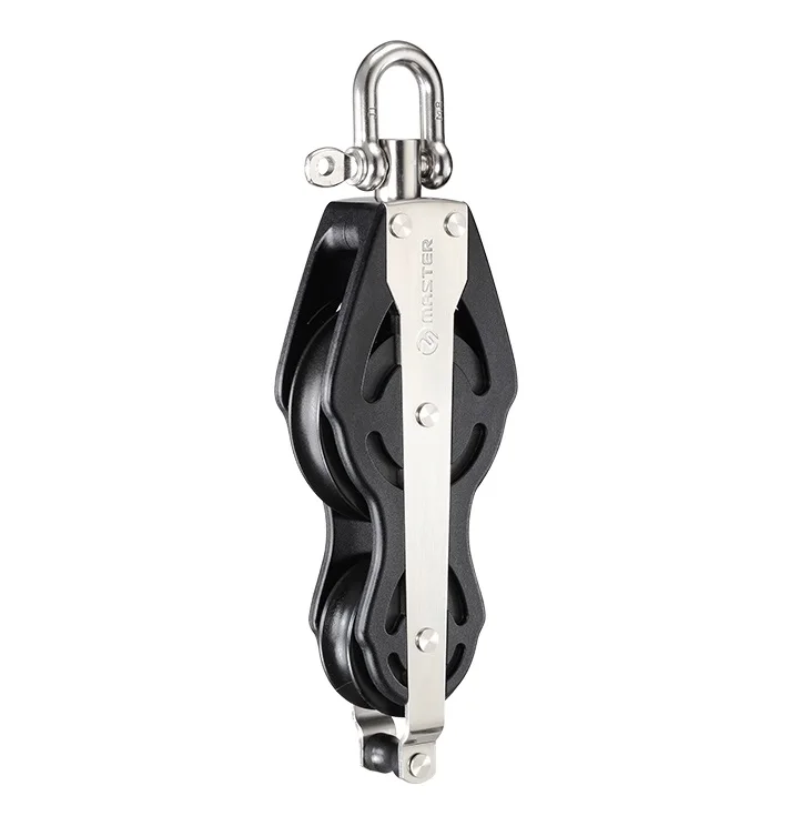 Marine Boat Yacht Sailboat Dinghy 76mm 3 Inch Deluxe Single Swivel Shackle Fiddle Becket Block (High Load) Master SPB-7620HL marine boat yacht sailboat dinghy 76mm 3 inch deluxe triple swivel block hl small boat block master spb 7605hl