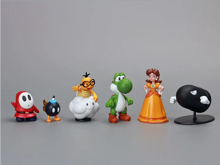 Мини фигурки Super Mario Bros из ПВХ 3 5 6 см 1 2 дюйма 18 шт./лот|dolls for kids|doll fortoy doll |
