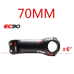 6 degrees 70mm EC90 карбоновое волокно стояк шоссейный велосипед ультра-светильник стержень стояка MTB велосипедный стержень стояк кран-17 градусов 6 градусов 31,8-28,6 - Цвет: 6 degrees 70mm