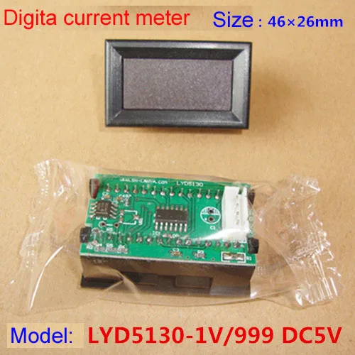 

5PCS Electronic digital display table current ammeter dc power supply LxD5130 DC5V -1v/999 for inverter welding machine