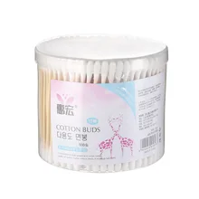 300 шт деревянные ватные палочки, косметика, Перманентный макияж, медицинские ювелирные изделия для ушей, Чистые Палочки, палочки с кончиком дерева, ватные палочки