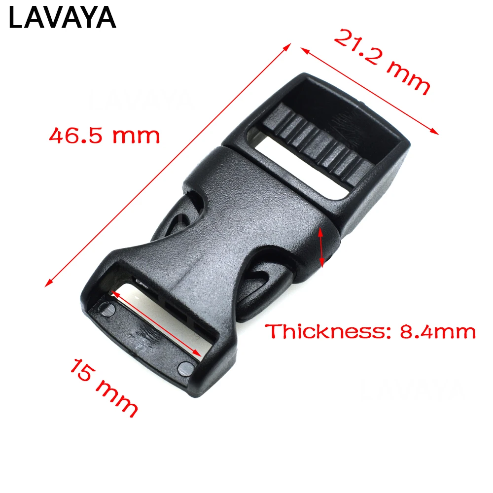 2pcs 5/8" Contoured Side Release Plastic Buckle For Paracord Survival