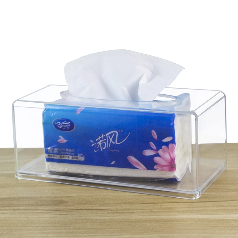 

Clear Acrylic Tissue Box Seat Type Home Car Napkins Holder Case Home Organizer Decoration Tools Paper Storage Box For Hotel