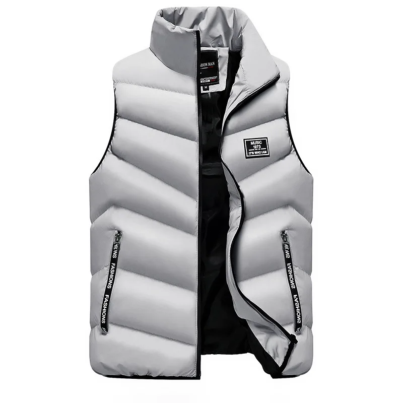 

2019 Vest Men Thick Waistcoat Windbreak Casual Style Quality Solid Slim Fit Atumn Winter Sleeveless Jacket Brand Clothing M-4XL