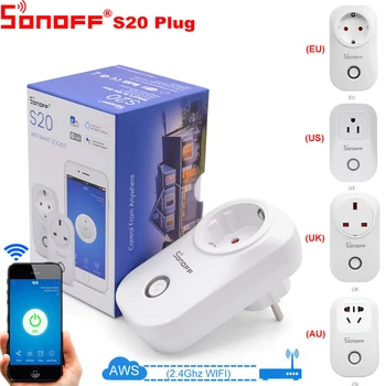 

Sonoff S20 Home Automation Wifi Power Socket Switch Wireless APP Remote Socket Outlet Timing Switch Work with Alexa Google Home