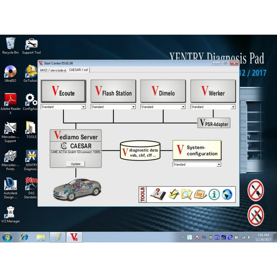 V2019.07 DAS Xentry HHT HDD программное обеспечение SSD с Vediamo и DTS Manoco Enginner функции для MB SDconnect C4 C5