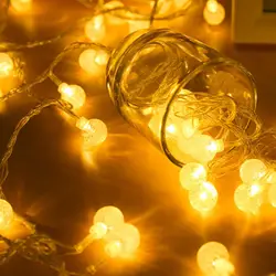 100 шт. мяч светодиодов 10 м светодиодной строки L AC220V праздник свадьба патио украшения лампы Фестиваль Рождество огни Открытый освещение